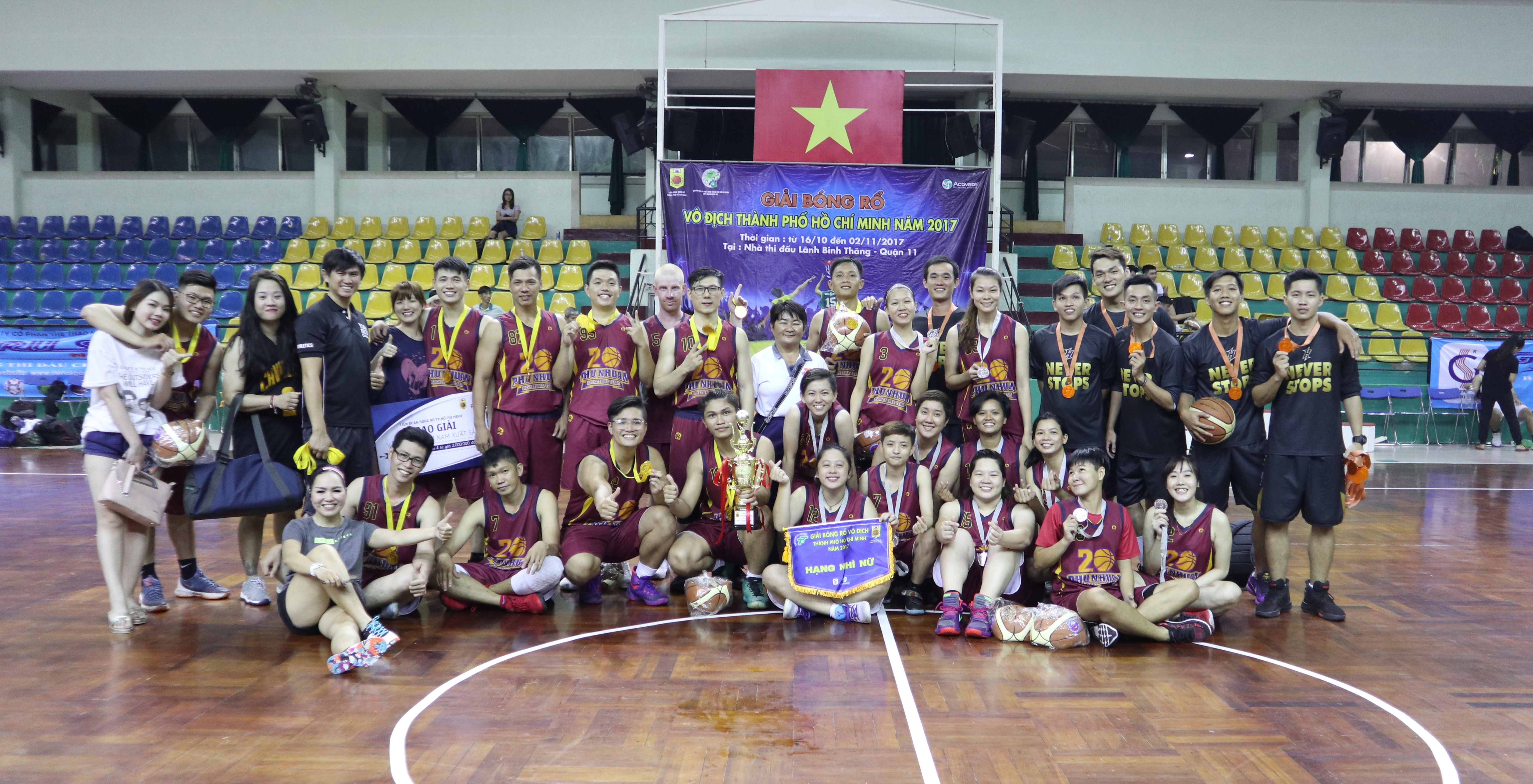 HẠNG NHẤT TOÀN ĐOÀN GIẢI BÓNG RỔ VÔ ĐỊCH THÀNH PHỐ NĂM 2017